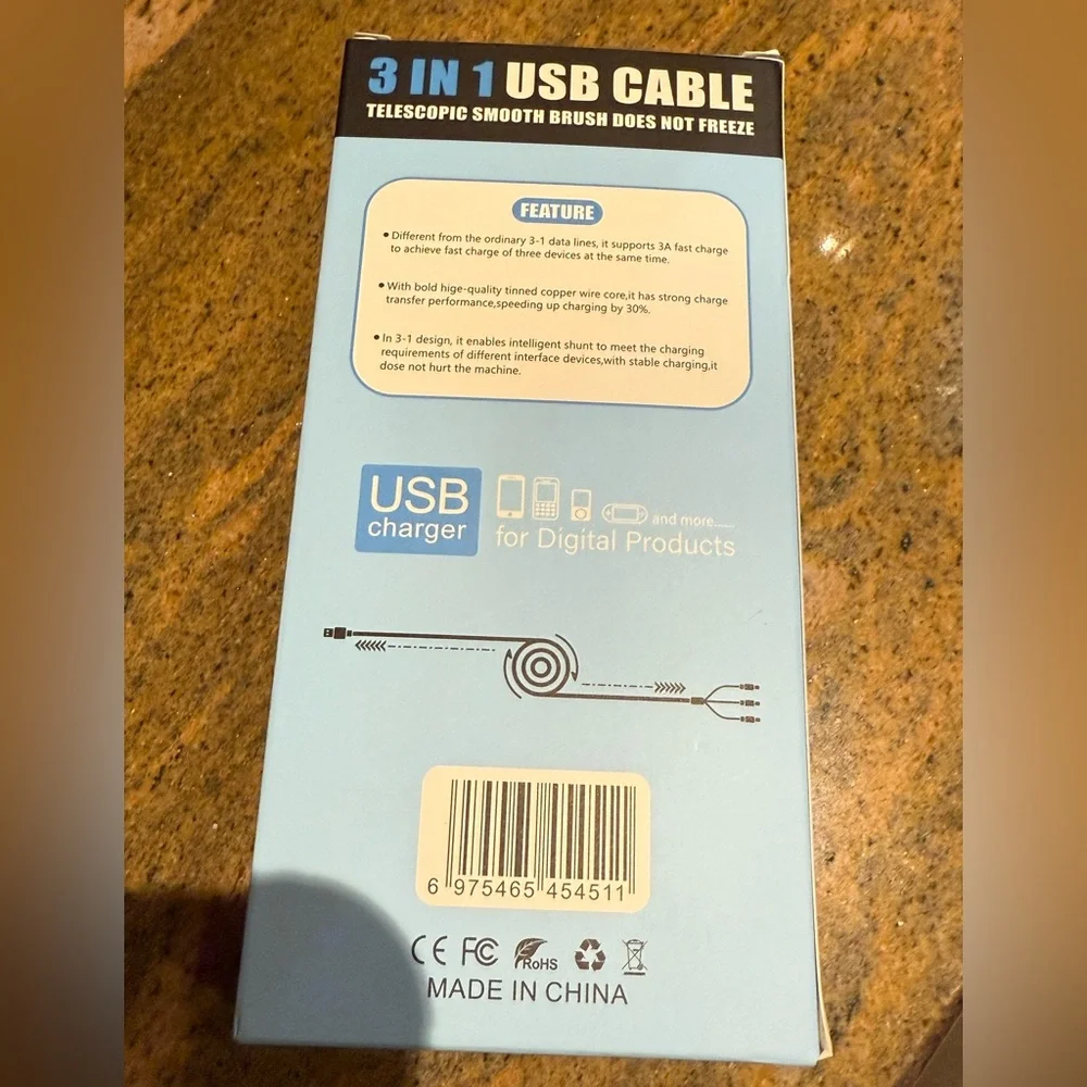 3 in 1 USB cable